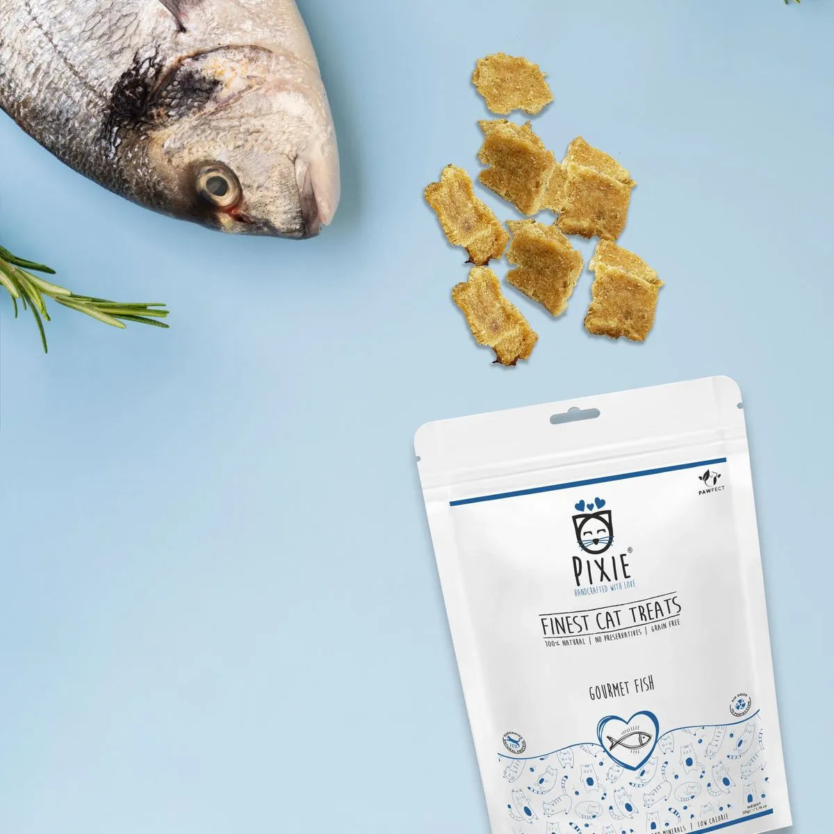 Pixie Cat Treats: Fish Omega 6 for Healthy and Shiny Skin & Coat