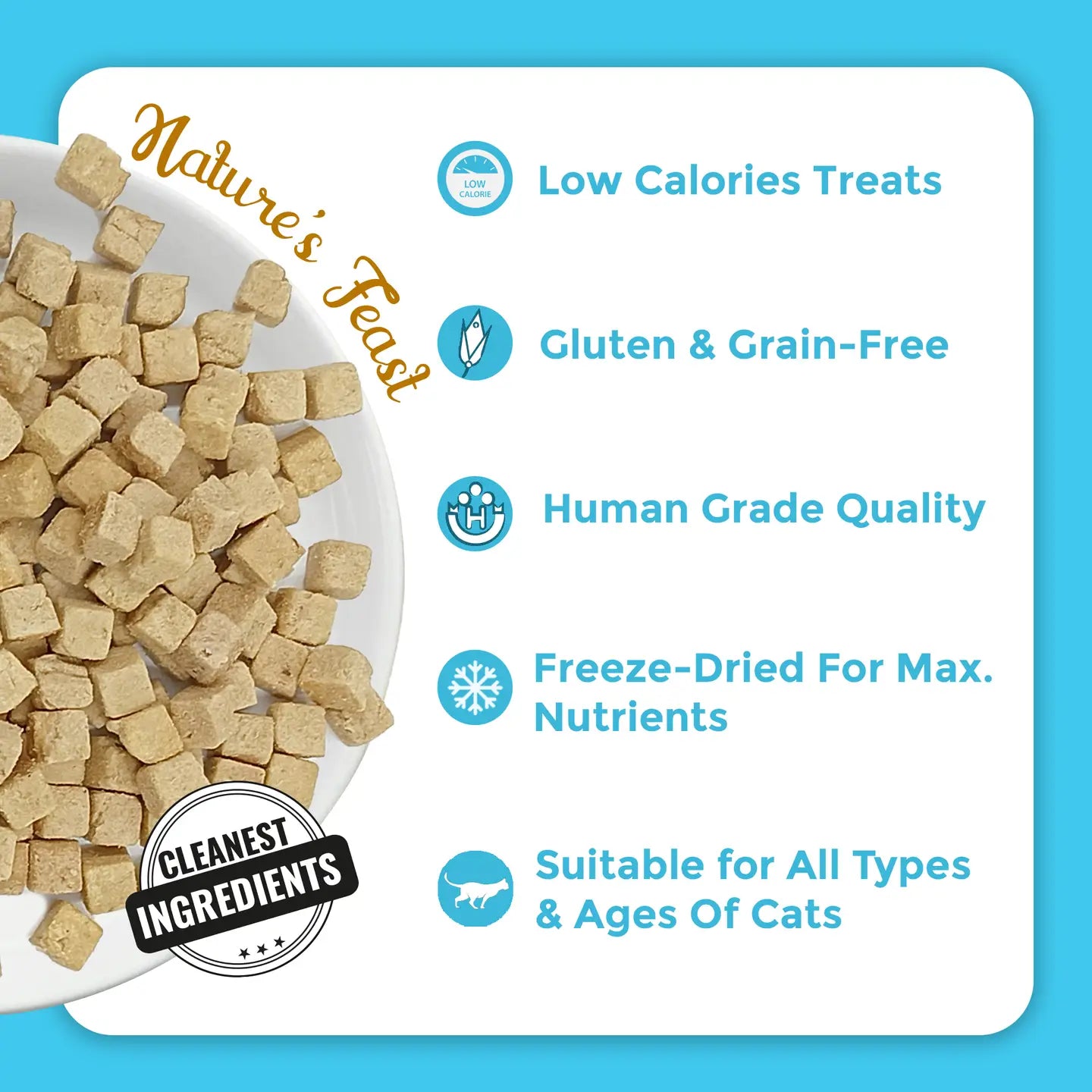 Nature's Feast Freeze-Dried Cat Finest Fish Treats